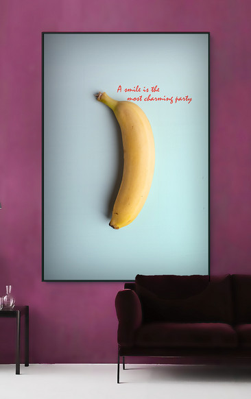 现代简约香蕉水果装饰画