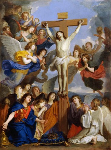 耶稣背着十字架油画装饰画