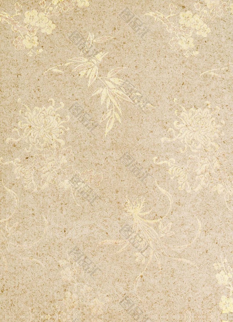 土黄色精美背景花纹