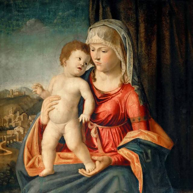 圣母与孩子油画装饰画