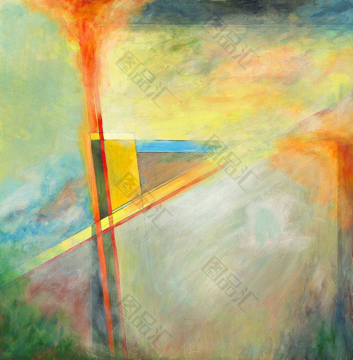 彩色抽象几何装饰画3 彩色抽象几何装饰画3