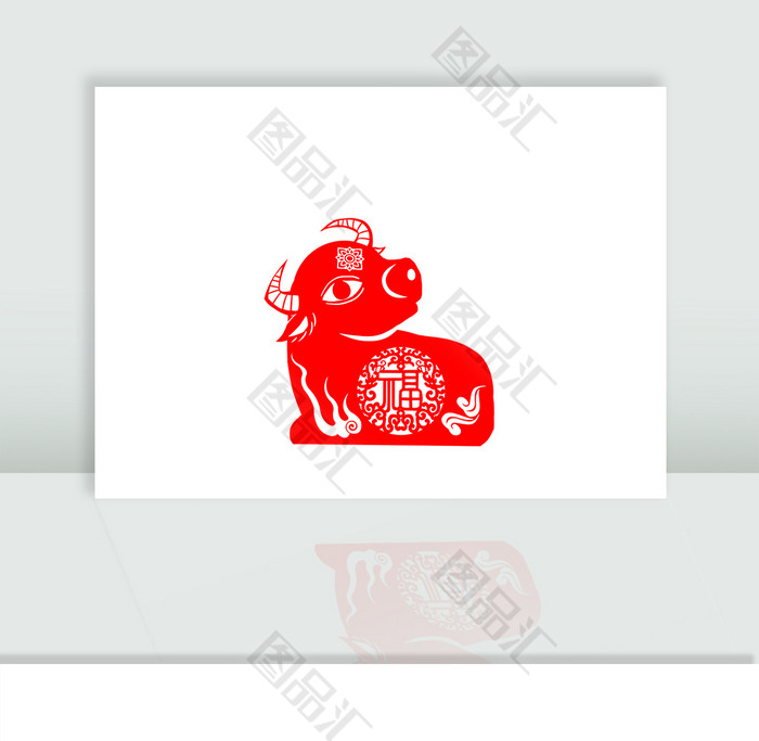 2021牛年春节剪纸牛素材 2021牛年春节剪纸牛素材