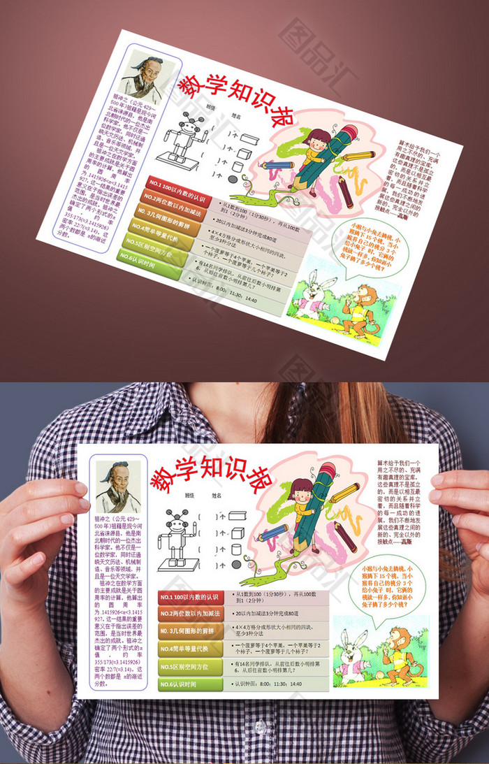 创意学生数学小报电子小报模板 创意学生数学小报电子小报模板
