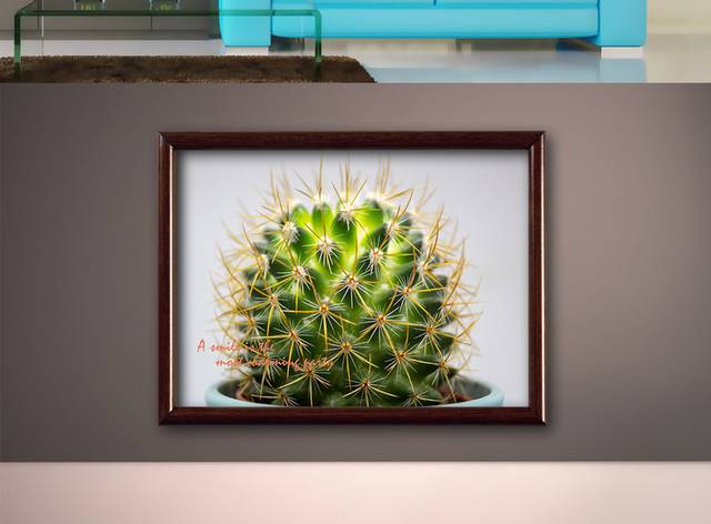 植物仙人掌装饰画模板
