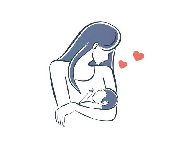 怀抱婴儿的妈妈产妇