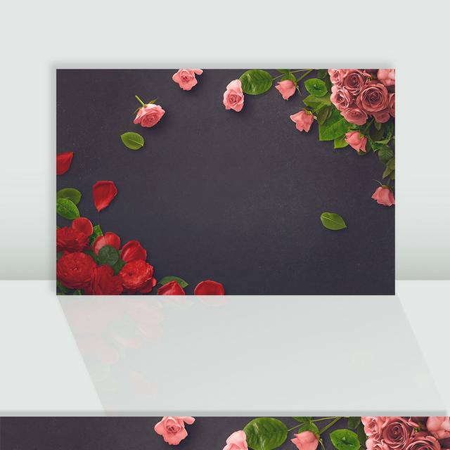 红色鲜花花瓣图片背景