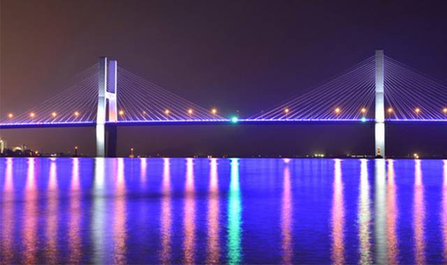 钱塘江大桥夜景图片