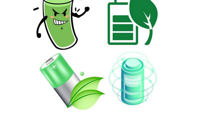 电池回收垃圾分类素材