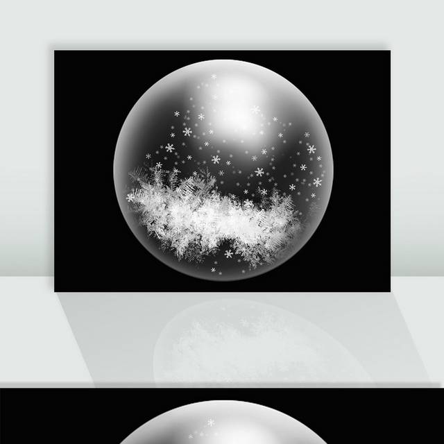 圆球冰花雪花