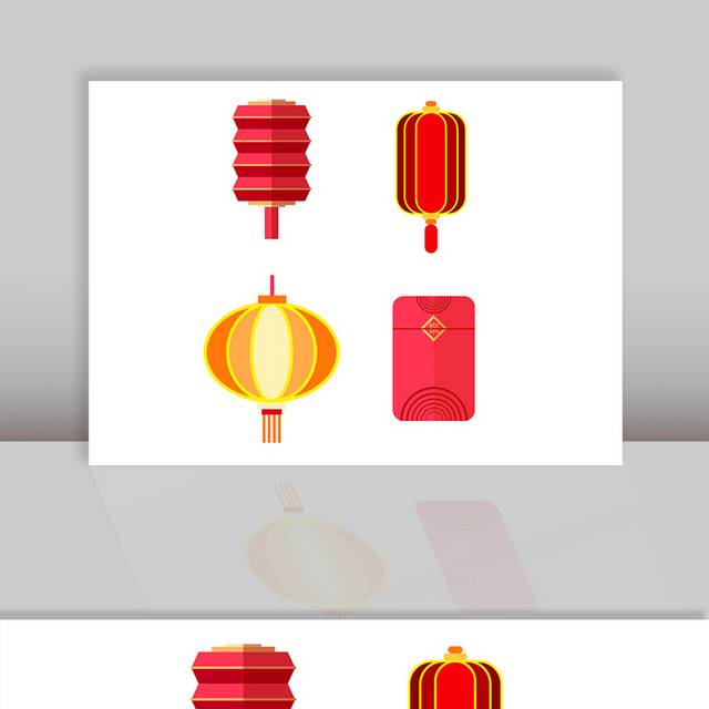 矢量红灯笼素材