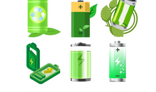 垃圾分类电池回收元素