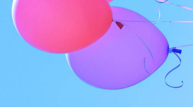 紫红气球