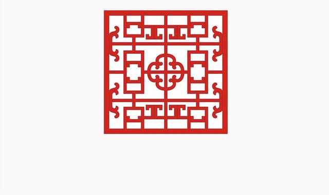 中式复古方框窗花