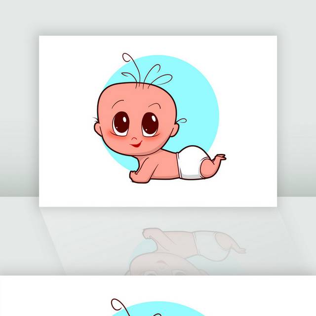 手绘婴儿宝宝插画