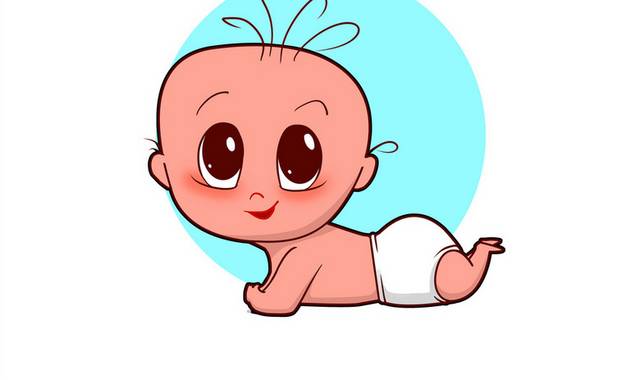 手绘婴儿宝宝插画