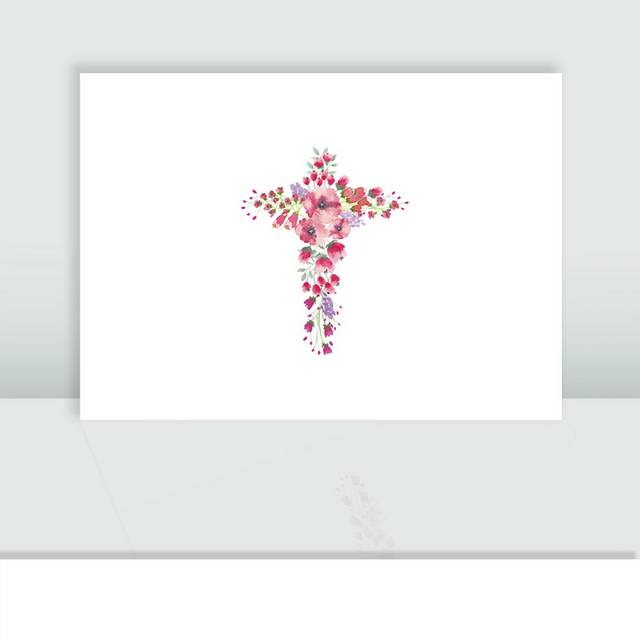 粉色花朵卡通装饰素材设计