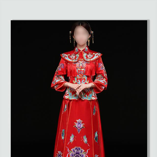 中式新婚礼服图片