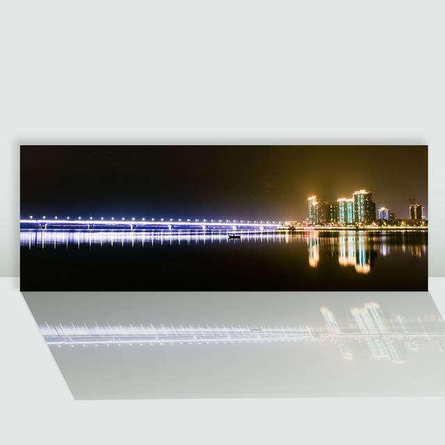大桥灯光秀图片