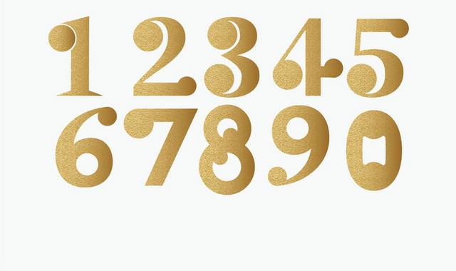 金色数字设计 