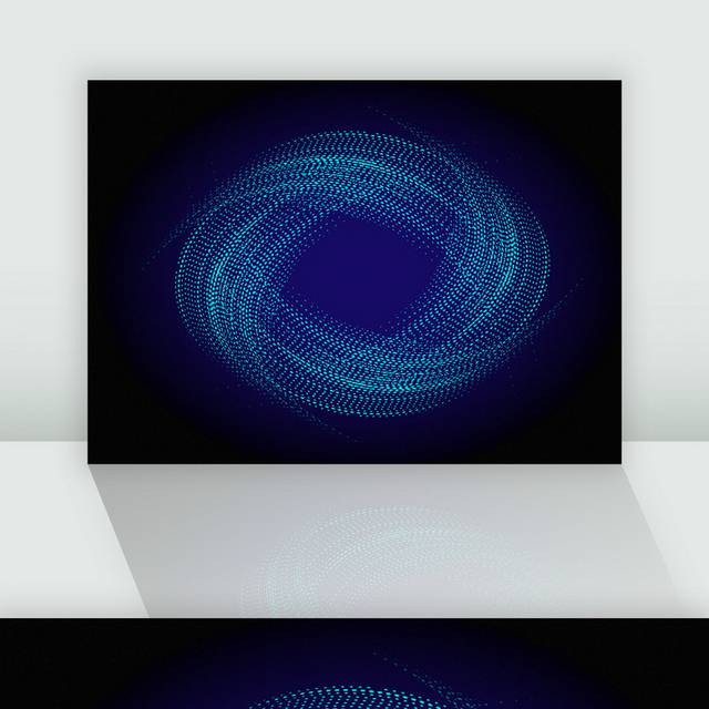 蓝色椭圆抽象线条背景图案