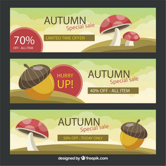 榛果蘑菇秋季素材