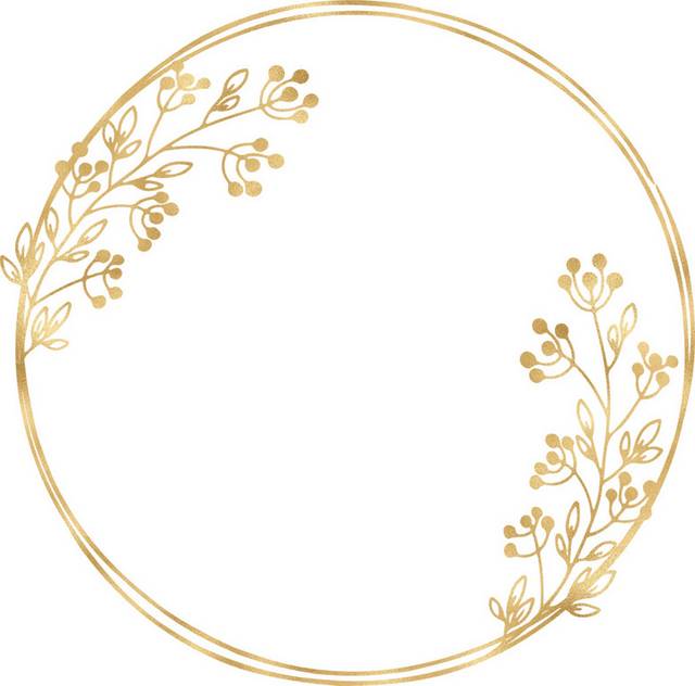 金箔装饰花环素材
