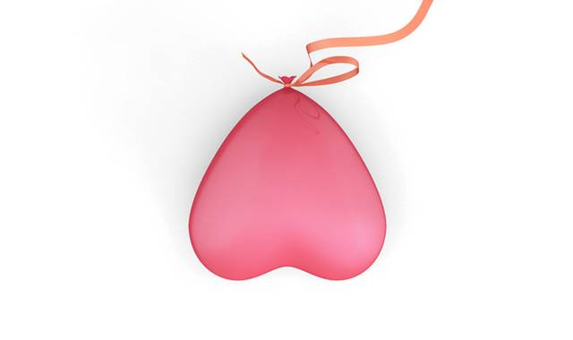 粉红色心形气球