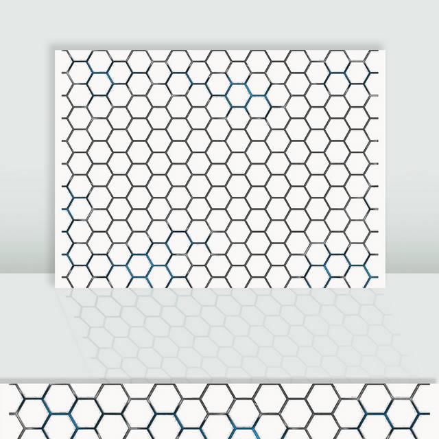 六边形几何图案背景