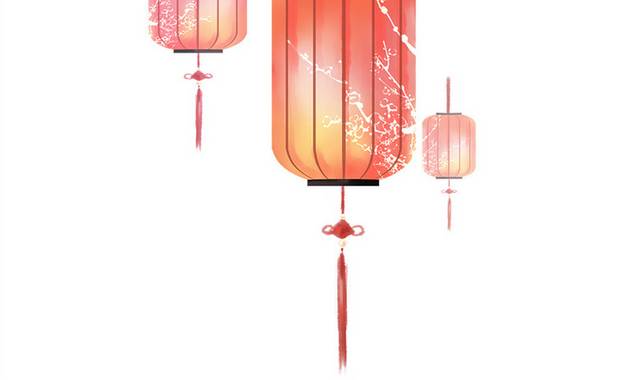 红色喜庆春节红灯笼素材