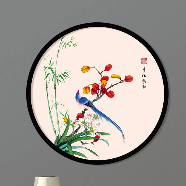 中式工笔兰花装饰画挂画
