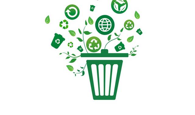 垃圾分类绿色环保元素