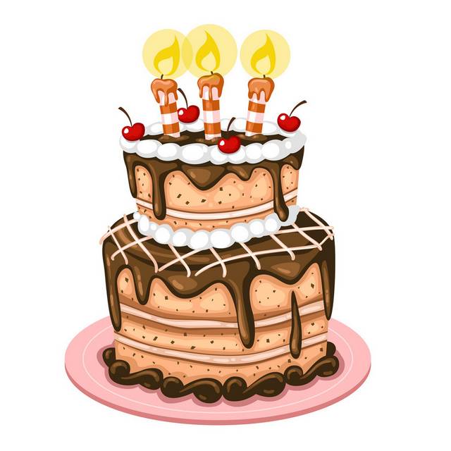 双层生日蛋糕l图片
