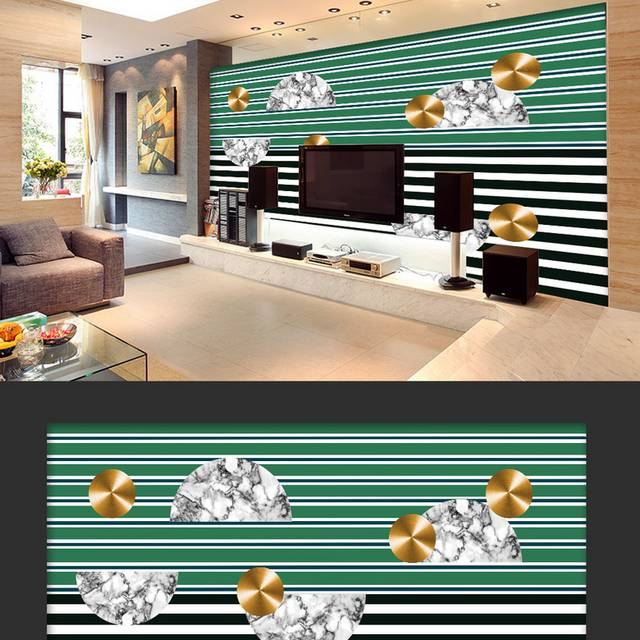 创意抽象客厅电视背景墙设计