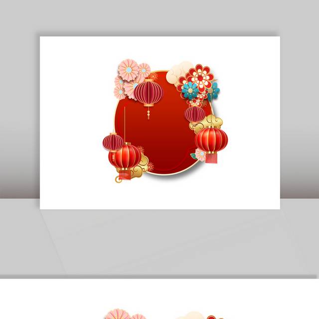 中国风古典红灯笼春节素材