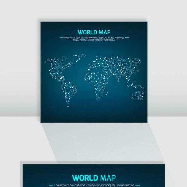 光点连线世界地图