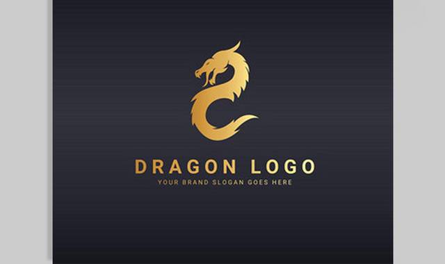 金色龙形logo