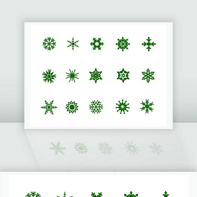 绿色雪花素材