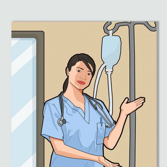 卡通护士插画