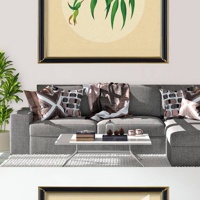 绿叶植物装饰画模板