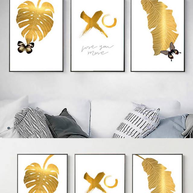 金色树叶艺术装饰画