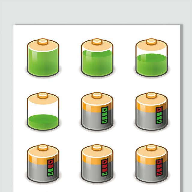 矢量电池状态图标