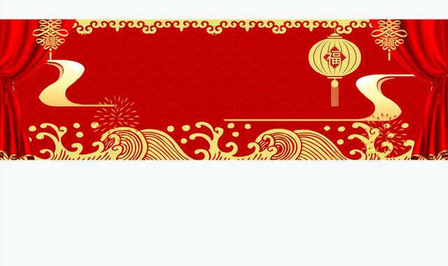 红色春节喜庆banner背景