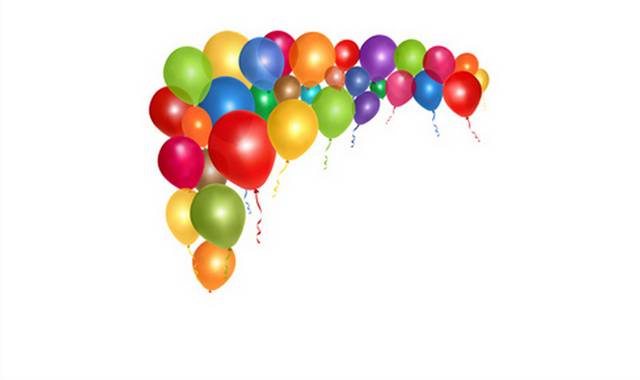 彩色的气球漂浮素材