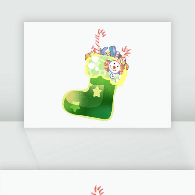 圣诞节绿色袜子