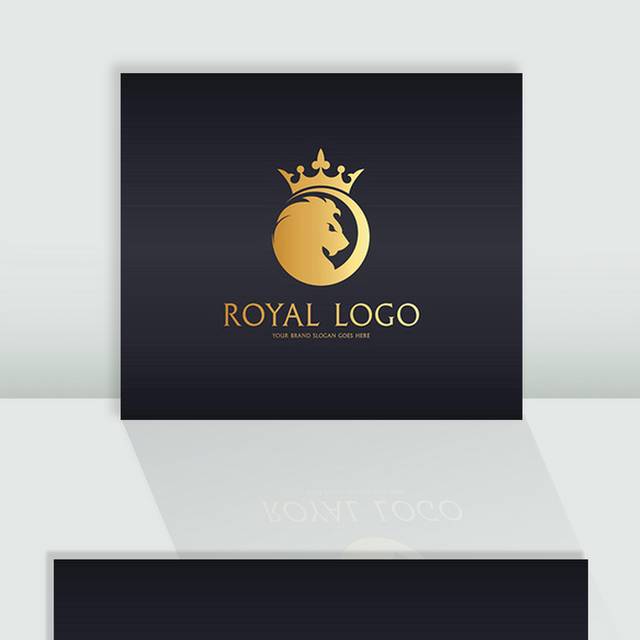 金色皇冠狮子logo