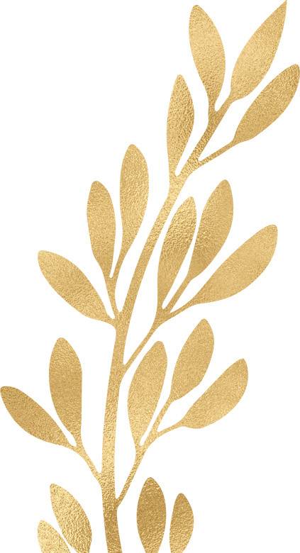 金箔装饰树叶素材