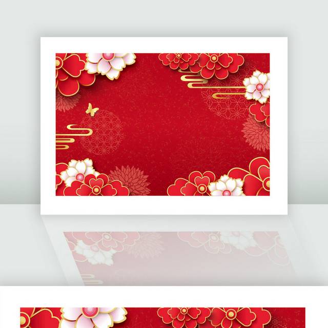 红色喜庆春节新年素材