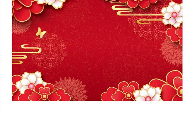 红色喜庆春节新年素材