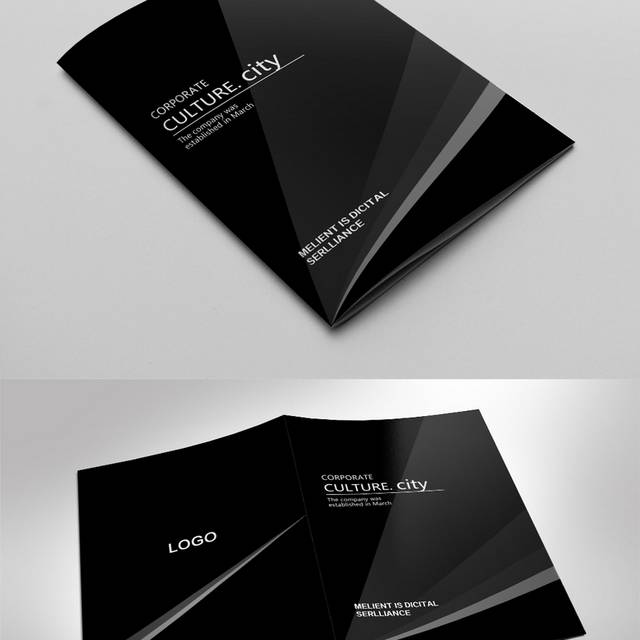 黑色简约产品画册封面模板