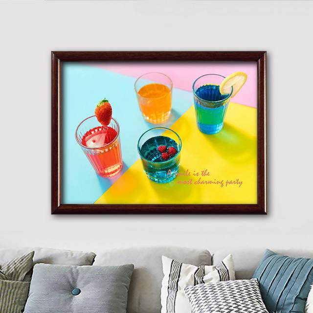 果汁鸡尾酒装饰画模板